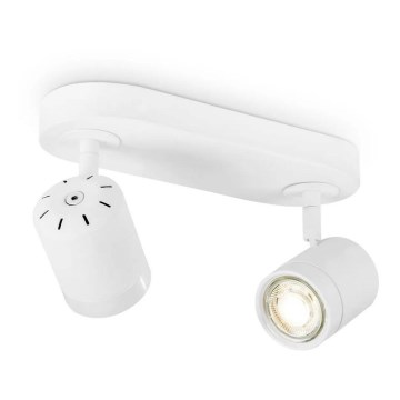 LED Dimbar spotlight MANU 2xGU10/5,8W/230V vit