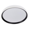 LED Dimbar takarmatur LIXAN LED/47W/230V 3000-6500K Ø 38,6 cm vit/svart + fjärrkontroll