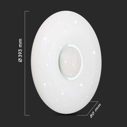 LED Dimbart takarmatur LED/40W/230V 3000/4000/6500K Ø 39 cm + fjärrkontroll