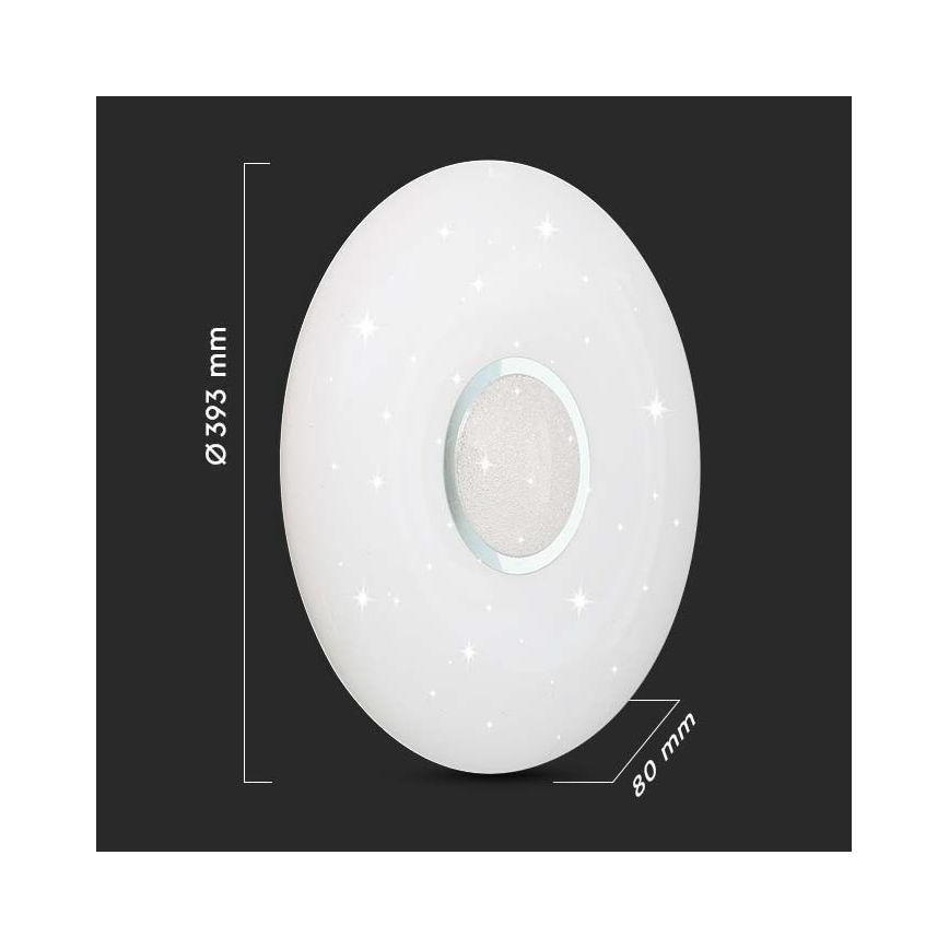 LED Dimbart takarmatur LED/40W/230V 3000/4000/6500K Ø 39 cm + fjärrkontroll