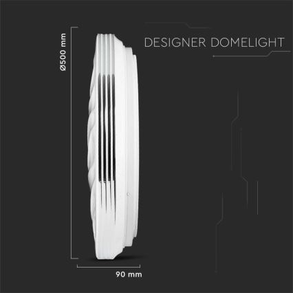 LED Dimbart takarmatur LED/60W/230V 3000K/4000K/6500K Ø 50 cm + fjärrkontroll