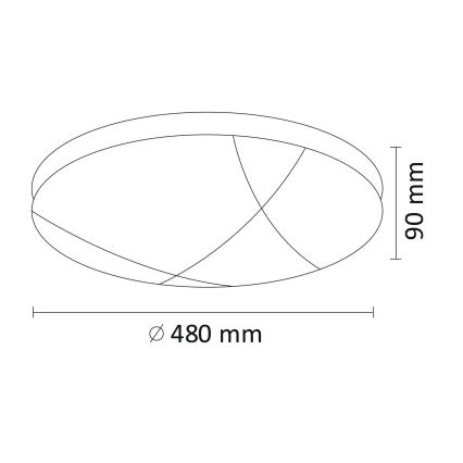 LED Dimbar taklampa ATLAS LED/72W/230V 3000-6500K + fjärrkontroll