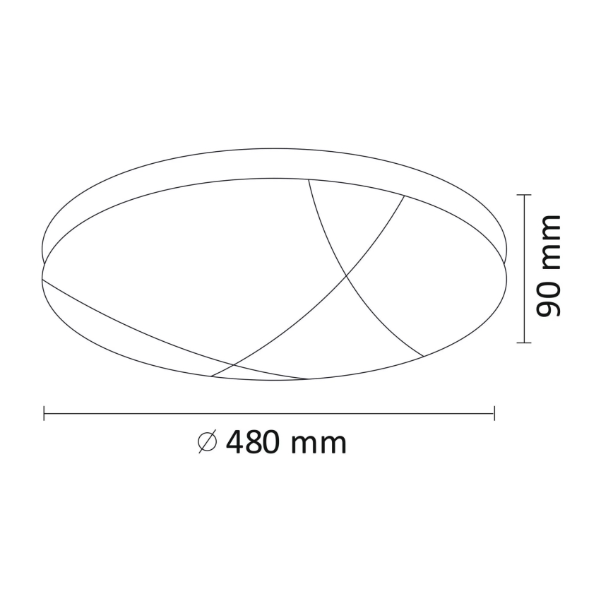 LED Dimbar taklampa ATLAS LED/72W/230V 3000-6500K + fjärrkontroll