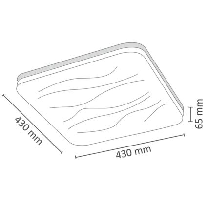 LED Dimbar taklampa DESERT LED/72W/230V + fjärrkontroll