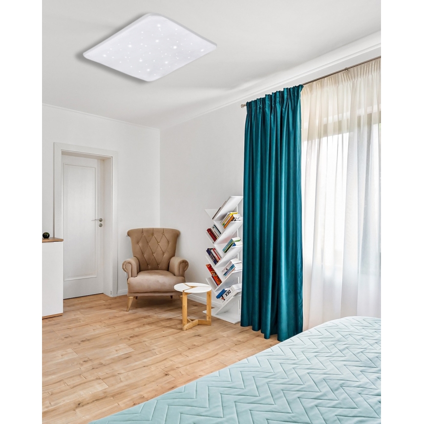 LED Dimbar taklampa FLORA LED/60W/230V 2700-6500K 53x53 cm + fjärrkontroll