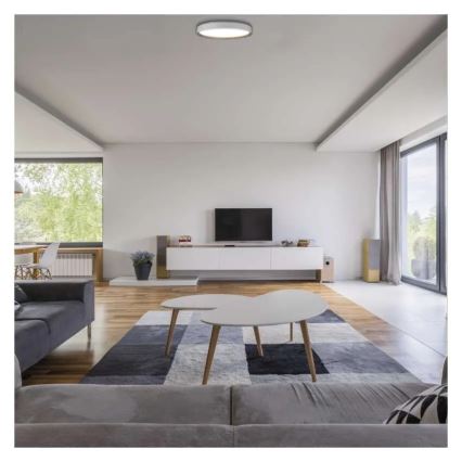 Dimmbar LED-taklampa ILVI LED/30W/230V 2700-6500K Ø 40 cm vit/beige + fjärrkontroll