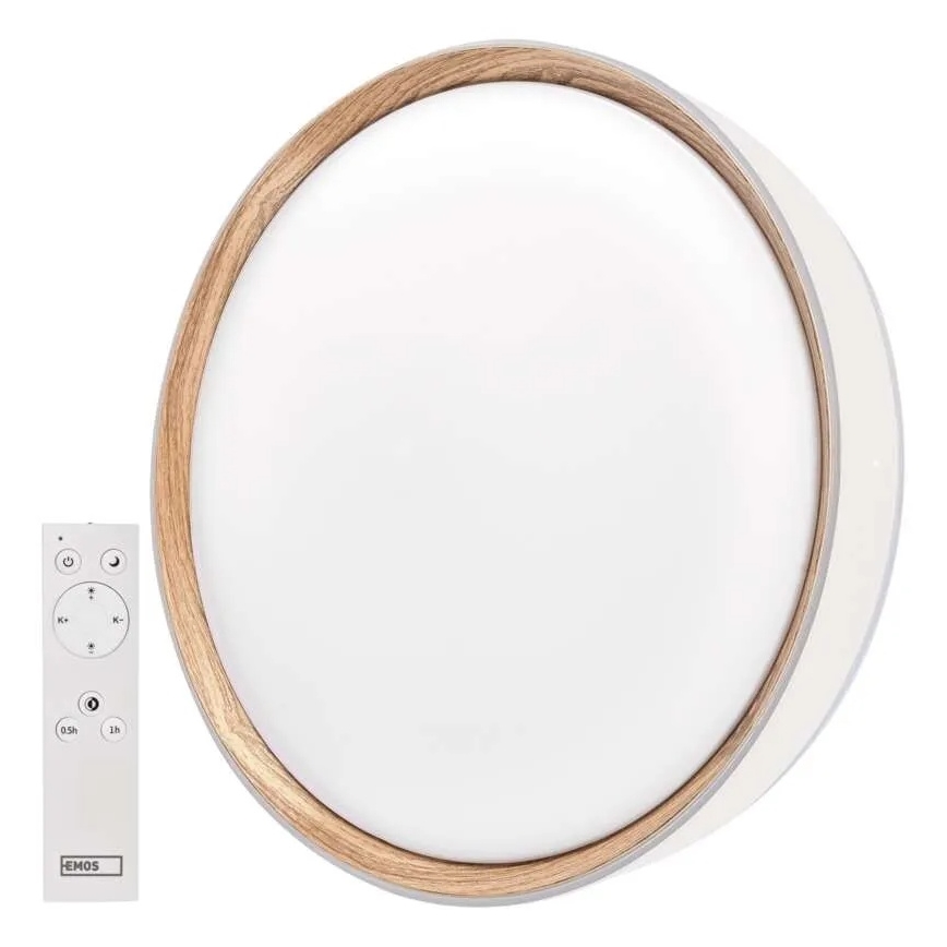 ILVI dimbar LED-taklampa 45W/230V 2700–6500K Ø 50 cm vit/beige + fjärrkontroll