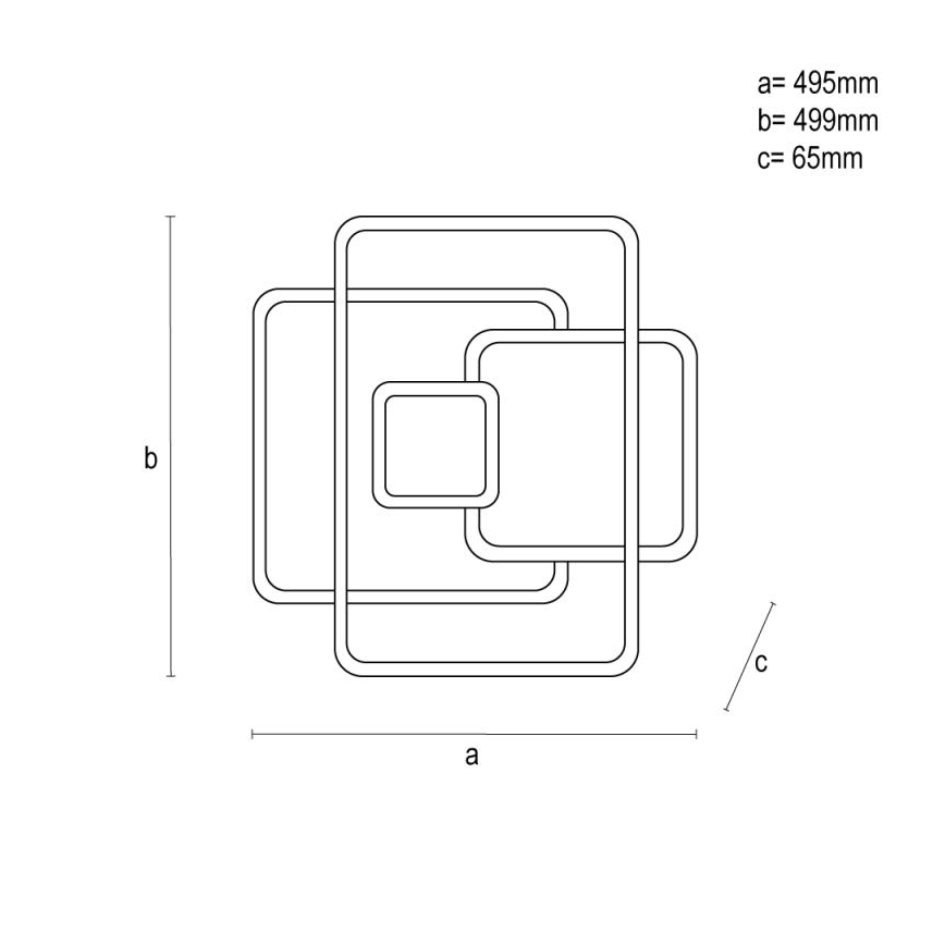 LED Dimbar taklampa LED/110W/230V 3000-6500K vit + fjärrkontroll