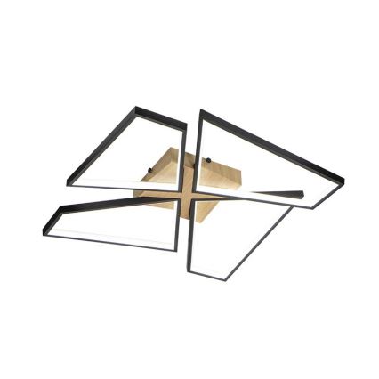 LED Dimbart takarmatur i tak 115W/230V 3000-6500K brun/svart + fjärrkontroll