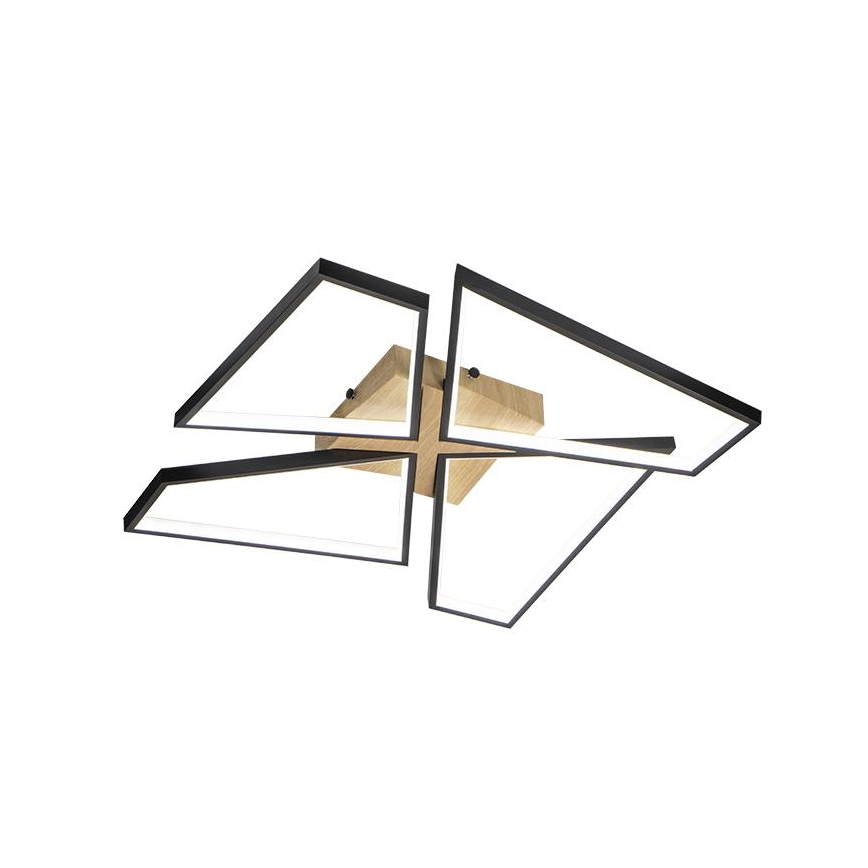 LED Dimbart takarmatur i tak 115W/230V 3000-6500K brun/svart + fjärrkontroll