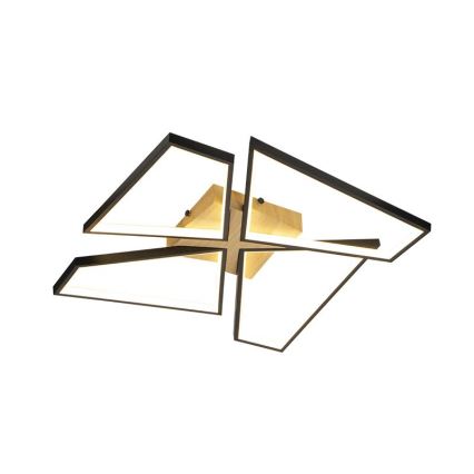 LED Dimbart takarmatur i tak 115W/230V 3000-6500K brun/svart + fjärrkontroll