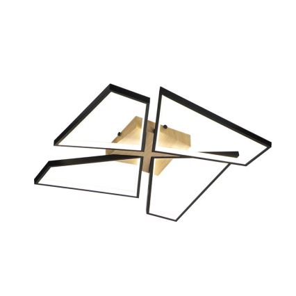 LED Dimbart takarmatur i tak 115W/230V 3000-6500K brun/svart + fjärrkontroll