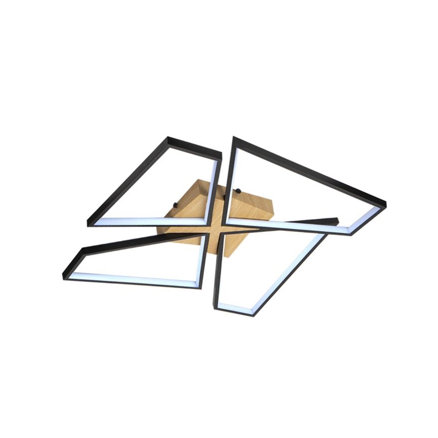 LED Dimbart takarmatur i tak 115W/230V 3000-6500K brun/svart + fjärrkontroll