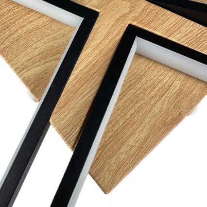 LED Dimbart takarmatur i tak 115W/230V 3000-6500K brun/svart + fjärrkontroll