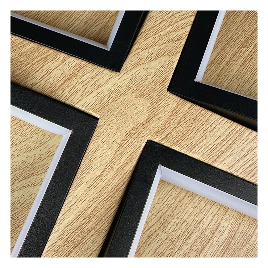 LED Dimbart takarmatur i tak 115W/230V 3000-6500K brun/svart + fjärrkontroll