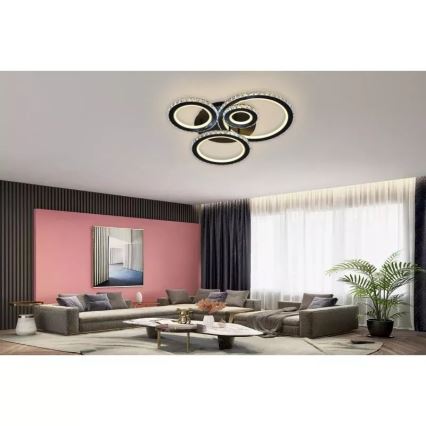 LED Dimbart takmonterat takarmatur LED/120W/230V 3000-6500K + fjärrkontroll