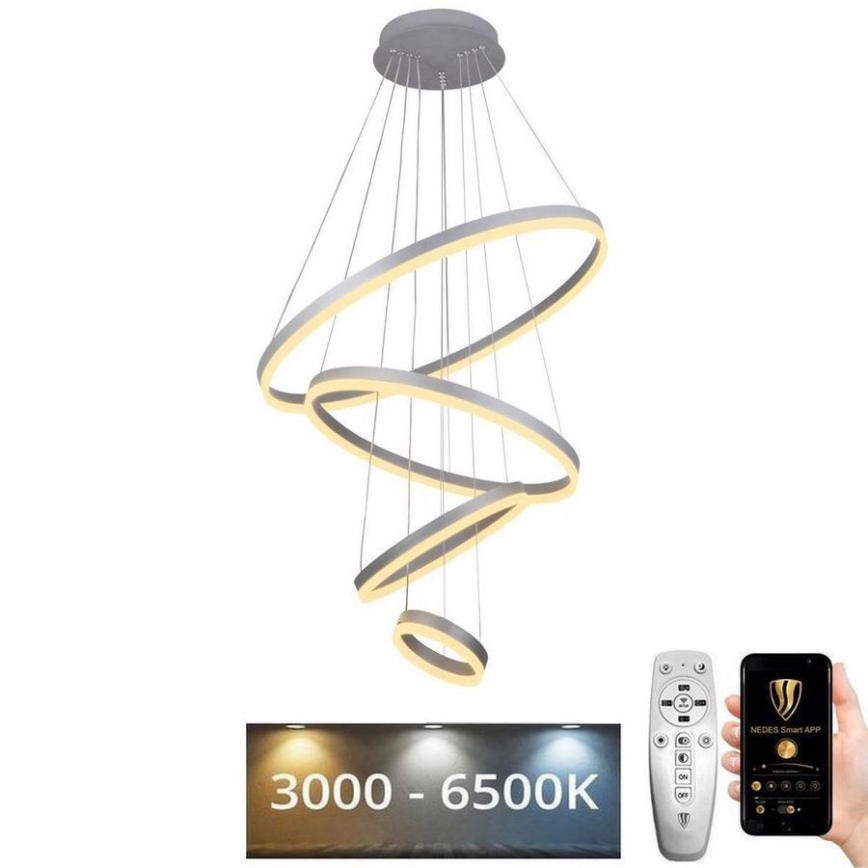 LED Dimbar taklampa LED/165W/230V 3000-6500K Ø 80 cm + fjärrkontroll