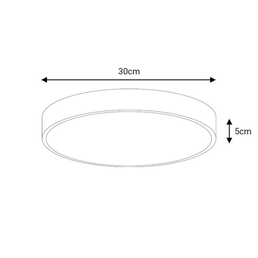 LED Dimbar taklampa LED/30W/230V 3000-6500K diameter 30 cm svart + fjärrkontroll