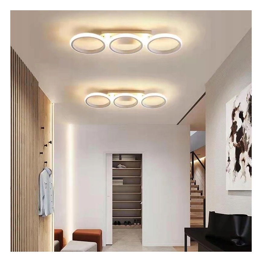 Dimbart LED-takarmatur LED/30W/230V 3000-6500K vit Wi-Fi Tuya + fjärrkontroll