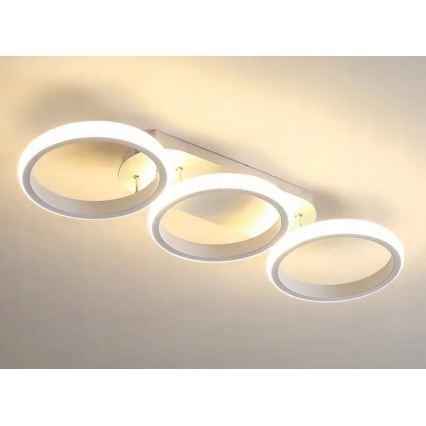 Dimbart LED-takarmatur LED/30W/230V 3000-6500K vit Wi-Fi Tuya + fjärrkontroll