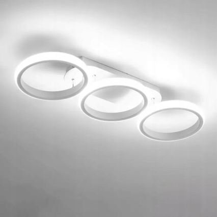 Dimbart LED-takarmatur LED/30W/230V 3000-6500K vit Wi-Fi Tuya + fjärrkontroll