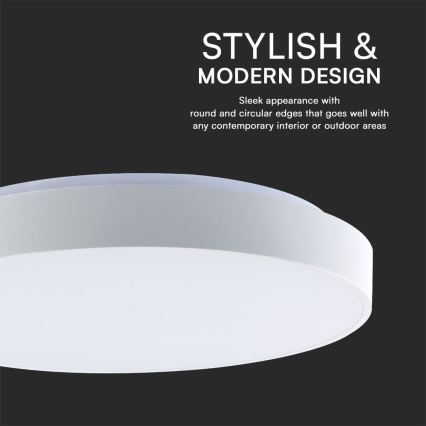 LED Dimbar taklampa LED/40W/230V 3000-6500K 39,5 cm vit + fjärrkontroll