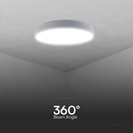 LED Dimbar taklampa LED/40W/230V 3000-6500K 39,5 cm vit + fjärrkontroll