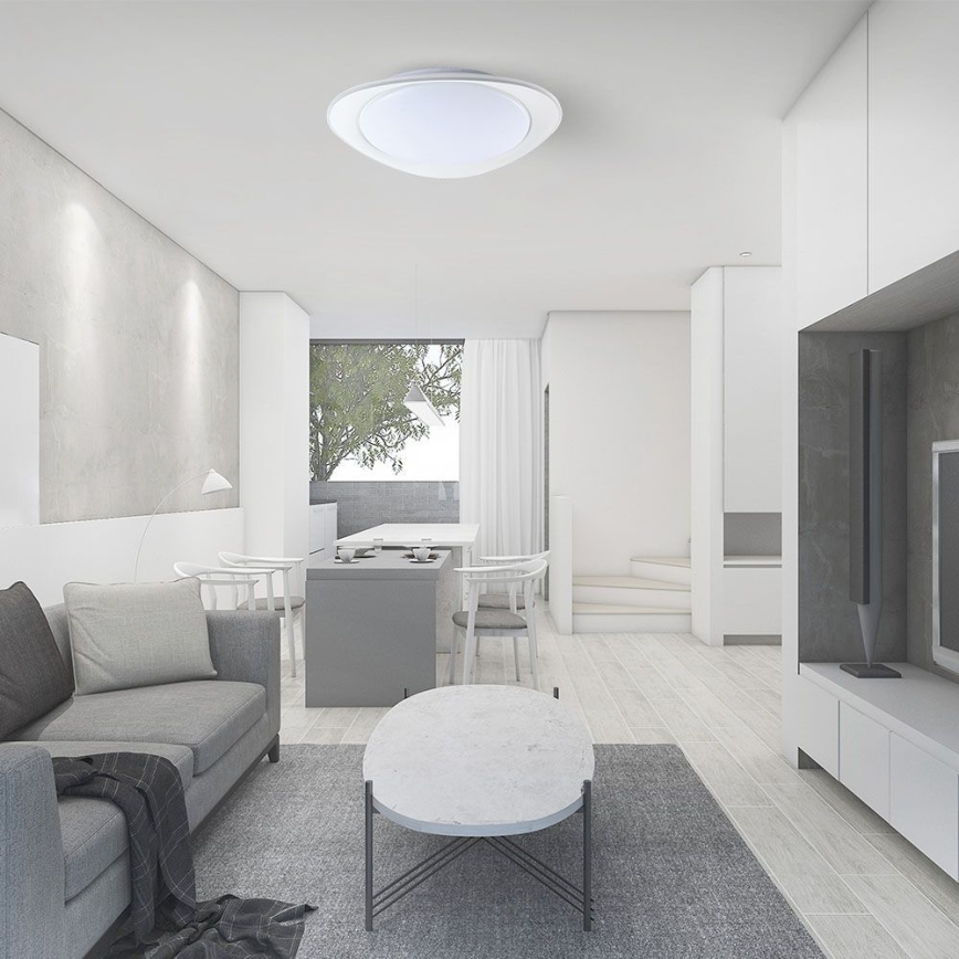 LED Dimbar taklampa LED/40W/230V 3000-6500K 45 cm vit + fjärrkontroll