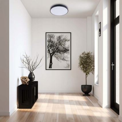 LED Dimbar taklampa LED/40W/230V 3000-6500K diameter 40 cm svart + fjärrkontroll