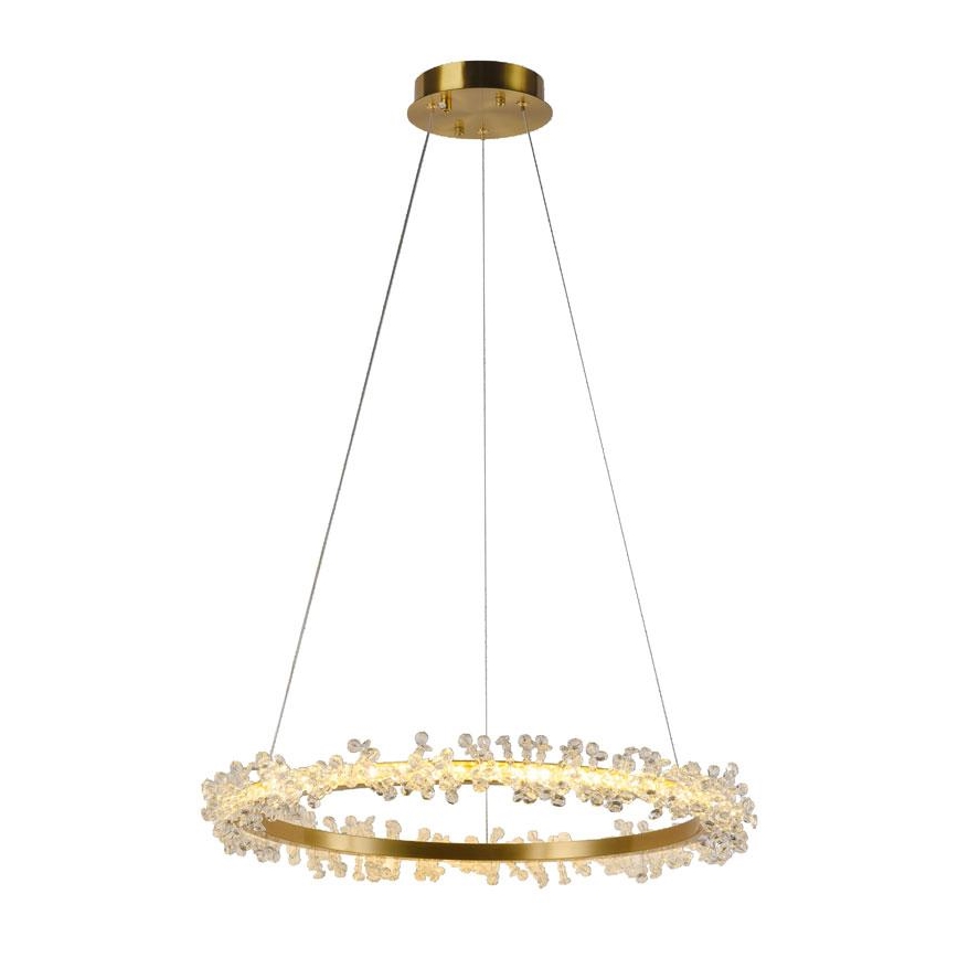 LED Dimbart kristallkrona på kabel LED/40W/230V 3000-6500K guld + fjärrkontroll