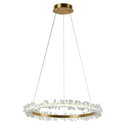 LED Dimbart kristallkrona på kabel LED/40W/230V 3000-6500K guld + fjärrkontroll