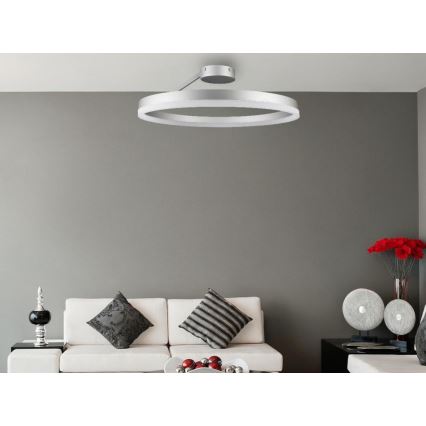 LED Dimbar taklampa LED/40W/230V 3000-6500K matt krom + fjärrkontroll