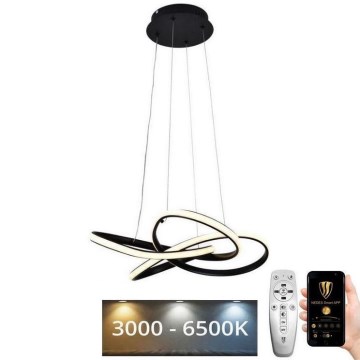 LED Dimbar taklampa LED/40W/230V 3000-6500K Ø 48 cm svart + fjärrkontroll