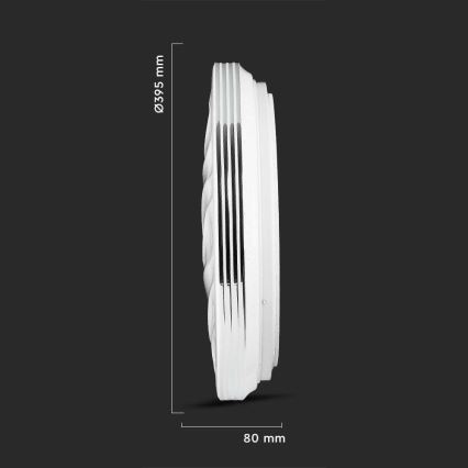 LED Dimbart takarmatur LED/40W/230V 3000K/4000K/6500K Ø 39,5 cm + fjärrkontroll