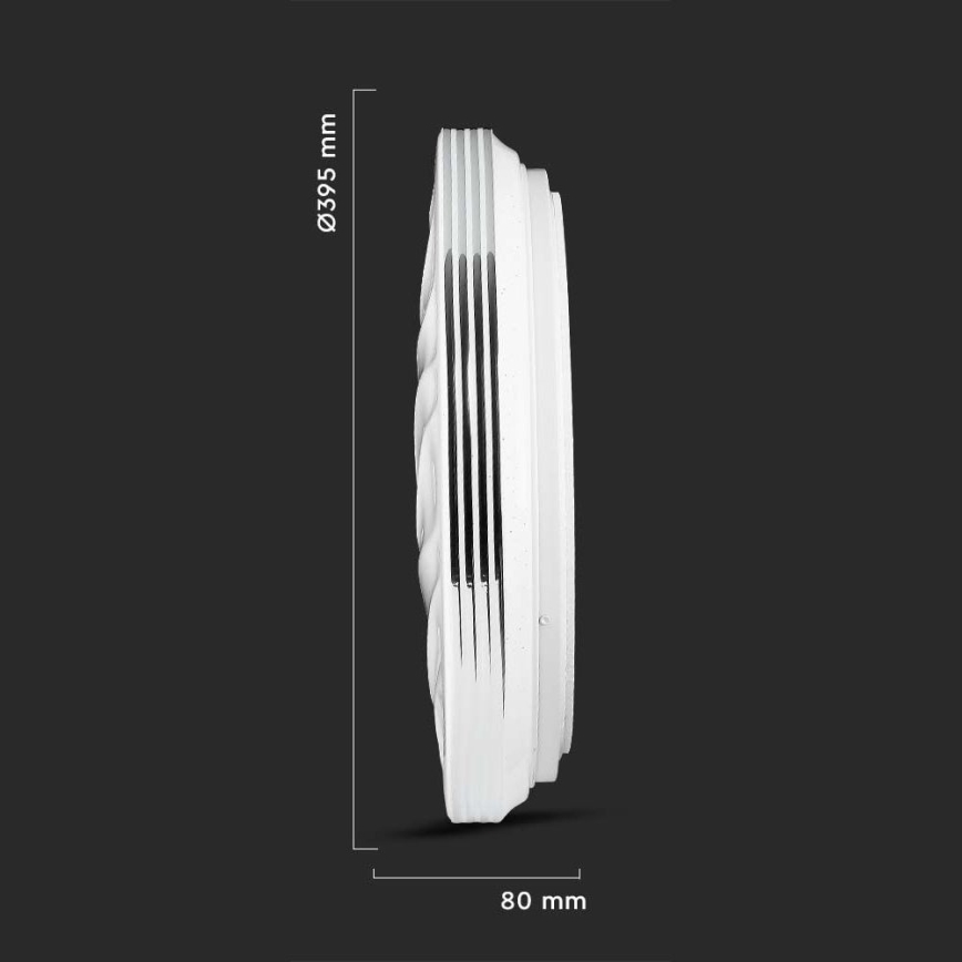 LED Dimbart takarmatur LED/40W/230V 3000K/4000K/6500K Ø 39,5 cm + fjärrkontroll