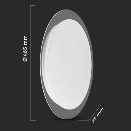 LED Dimbart takarmatur LED/40W/230V 3000K/4000K/6500K Ø 46,5 cm + fjärrkontroll