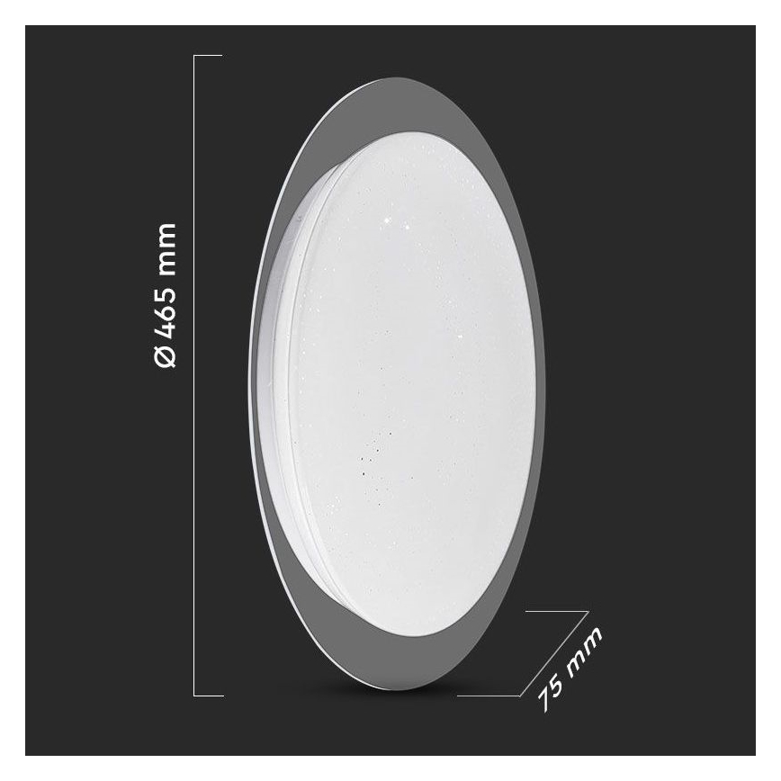 LED Dimbart takarmatur LED/40W/230V 3000K/4000K/6500K Ø 46,5 cm + fjärrkontroll