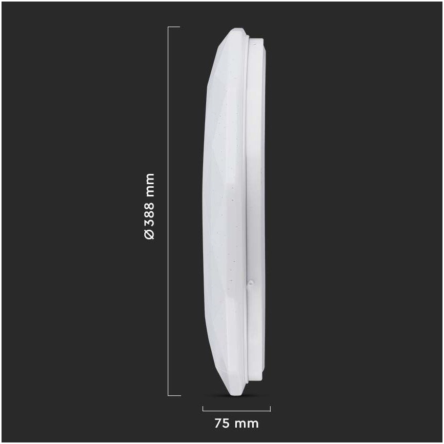 LED Dimbart takarmatur LED/40W/230V 3000K/4000K/6500K Ø 38,8 cm + fjärrkontroll