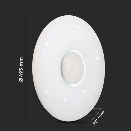 LED Dimbart taklampa LED/40W/230V 3000K/4000K/6500K Ø 49 cm + fjärrkontroll