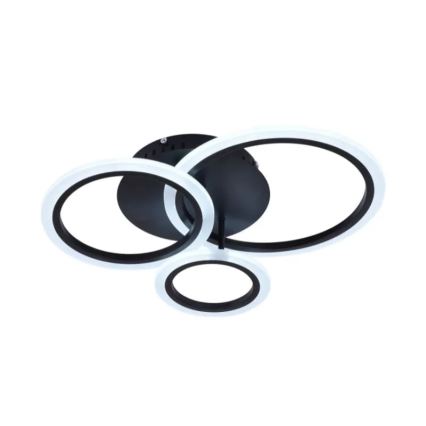 LED Dimbart Takmonterat Taklampa LED/40W/230V 3000-6500K svart + fjärrkontroll