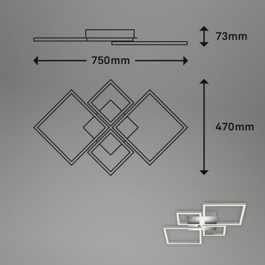 LED dimbar taklampa LED/42W/230V 3000K matt krom