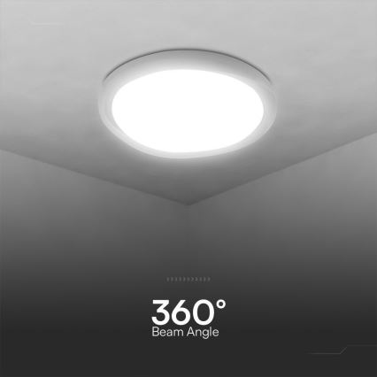 LED Dimbar taklampa LED/60W/230V 3000-6500K 49,2 cm vit + fjärrkontroll