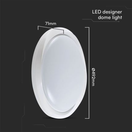 LED Dimbar taklampa LED/60W/230V 3000-6500K 49,2 cm vit + fjärrkontroll
