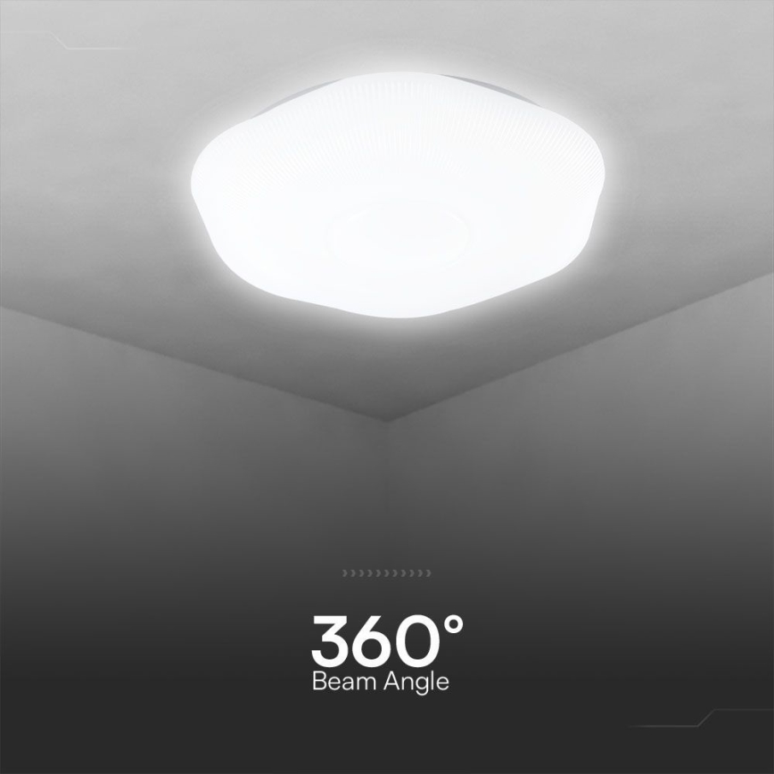 LED Dimbar taklampa LED/60W/230V 3000-6500K 50 cm vit + fjärrkontroll