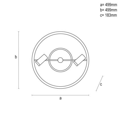 LED Dimbar taklampa LED/60W/230V 3000-6500K svart + fjärrkontroll