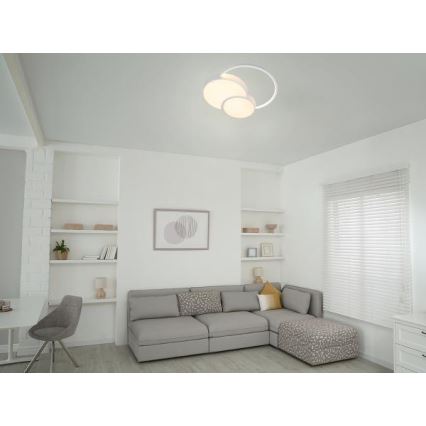 LED Dimbar taklampa LED/60W/230V 3000-6500K vit + fjärrkontroll