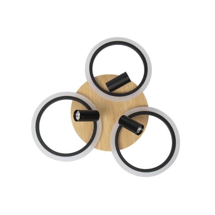 LED Dimbart takarmatur i tak 70W/230V 3000-6500K svart/brun + fjärrkontroll