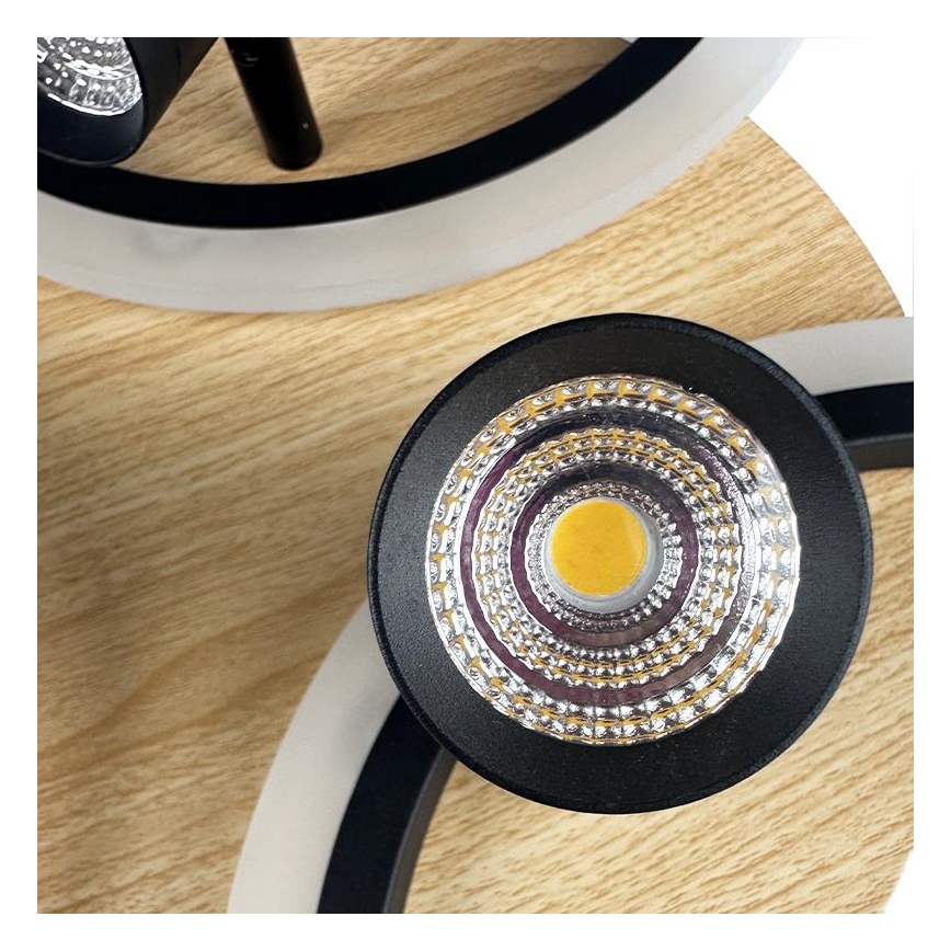 LED Dimbart takarmatur i tak 70W/230V 3000-6500K svart/brun + fjärrkontroll