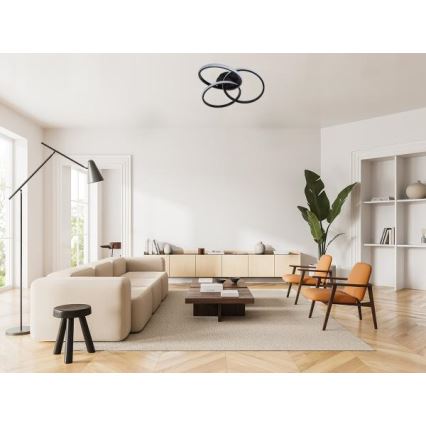 LED Dimbar taklampa LED/70W/230V 3000-6500K svart + fjärrkontroll