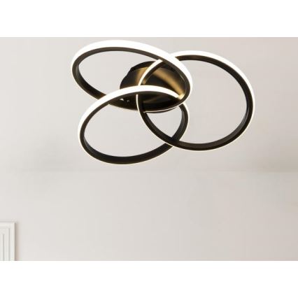 LED Dimbar taklampa LED/70W/230V 3000-6500K svart + fjärrkontroll